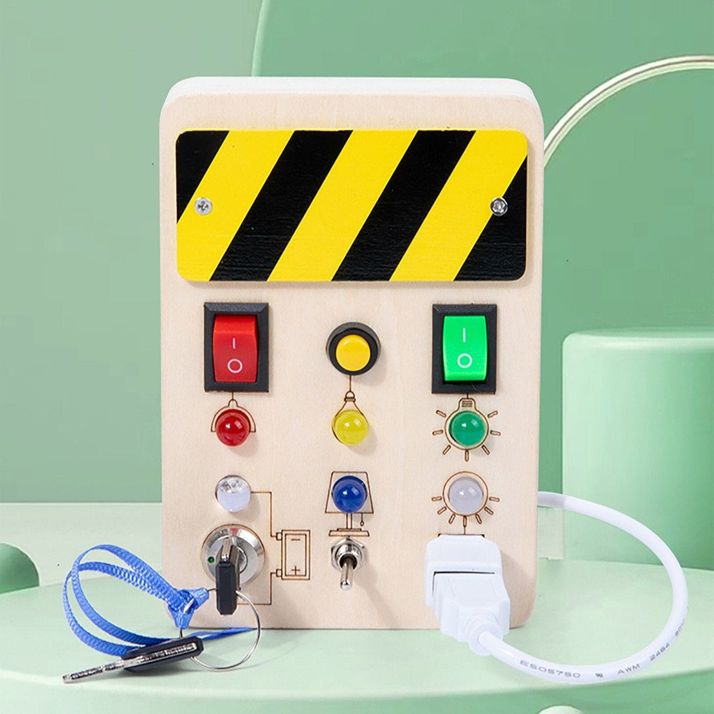 Tableau Montessori - BusyBoardCircuit™ - Déverrouillage de lumière - Bbcadeaux