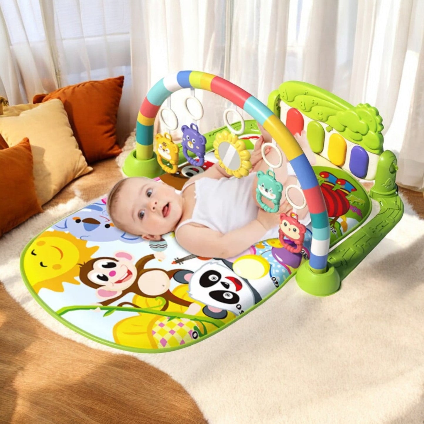 Tapis d’Éveil - KiddoMat™ - Forêt Enchantée Verte - Bbcadeaux