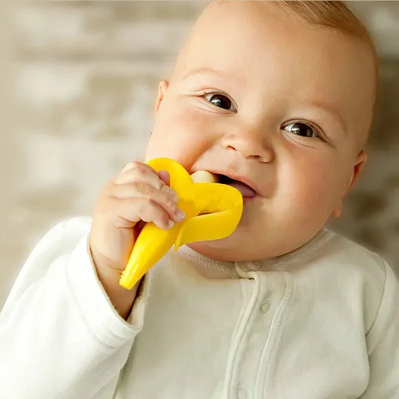 Anneau de Dentition - BananaChewBrush™ - Jaune - Bbcadeaux
