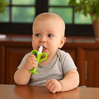 Anneau de Dentition - BananaChewBrush™ - Vert - Bbcadeaux