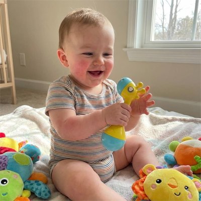 Hochet bébé sensoriel coloré | Éveil Educatif - Bbcadeaux