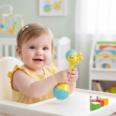 Hochet bébé sensoriel coloré | Éveil Educatif - Bbcadeaux