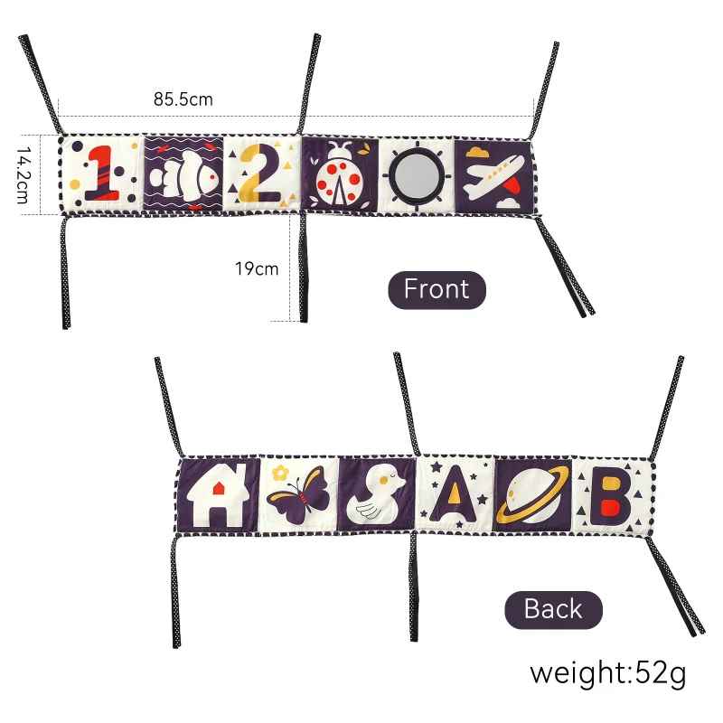 Livre en tissu et en bois pour bébé | Éveil Sensoriel - Bbcadeaux