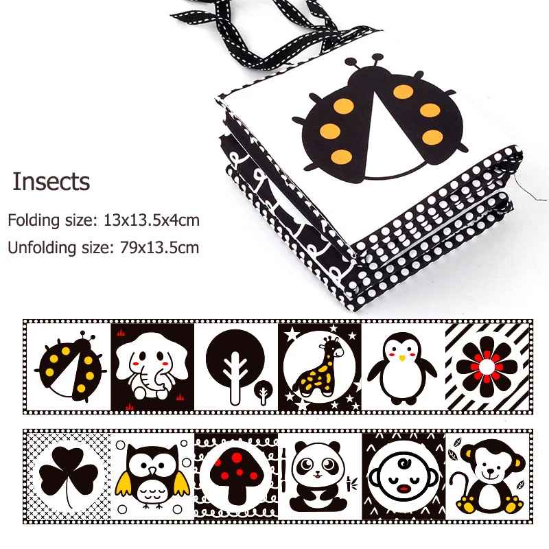 Livre sensoriel en tissu pour bébé | ContrasteSoft - Bbcadeaux