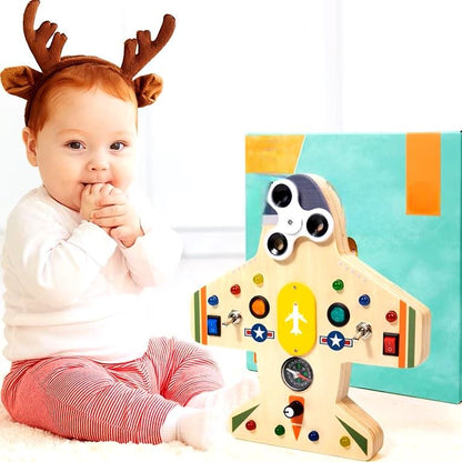 Tableau Montessori - BusyBoardCircuit™ - Aéronef - Bbcadeaux
