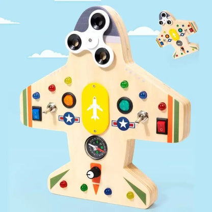 Tableau Montessori - BusyBoardCircuit™ - Aéronef - Bbcadeaux