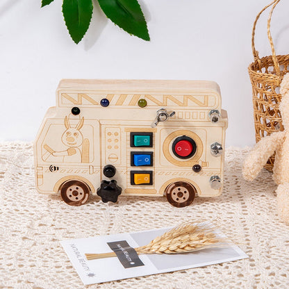 Tableau Montessori - BusyBoardCircuit™ - Camion de pompier - Bbcadeaux