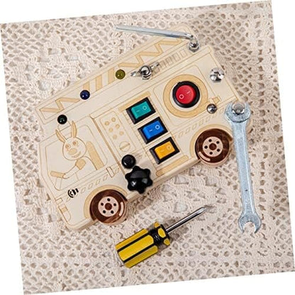 Tableau Montessori - BusyBoardCircuit™ - Camion de pompier - Bbcadeaux