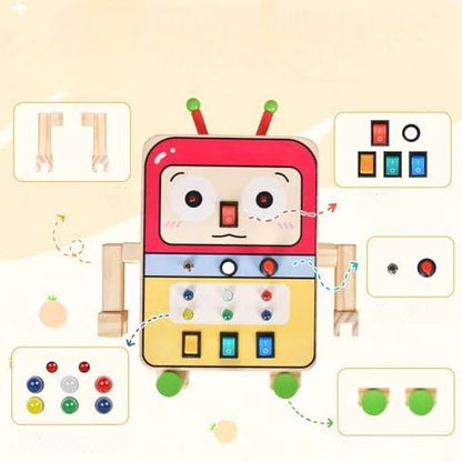 Tableau Montessori - BusyBoardCircuit™ - Robot - Bbcadeaux