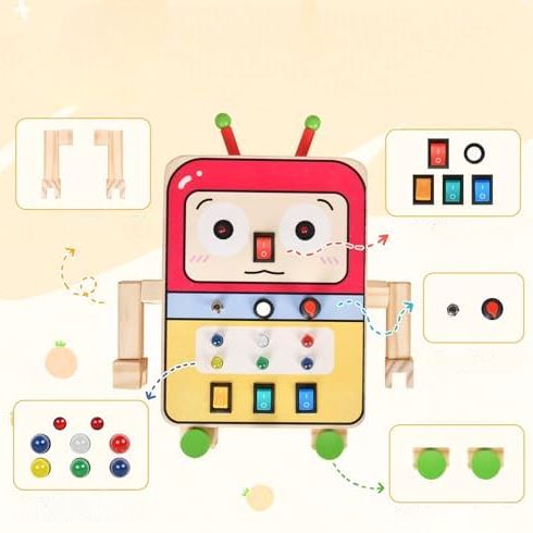 Tableau Montessori - BusyBoardCircuit™ - Robot - Bbcadeaux