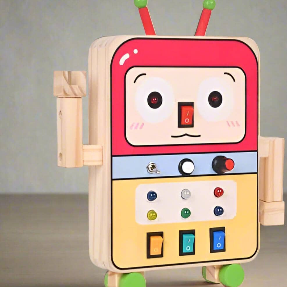 Tableau Montessori - BusyBoardCircuit™ - Robot - Bbcadeaux