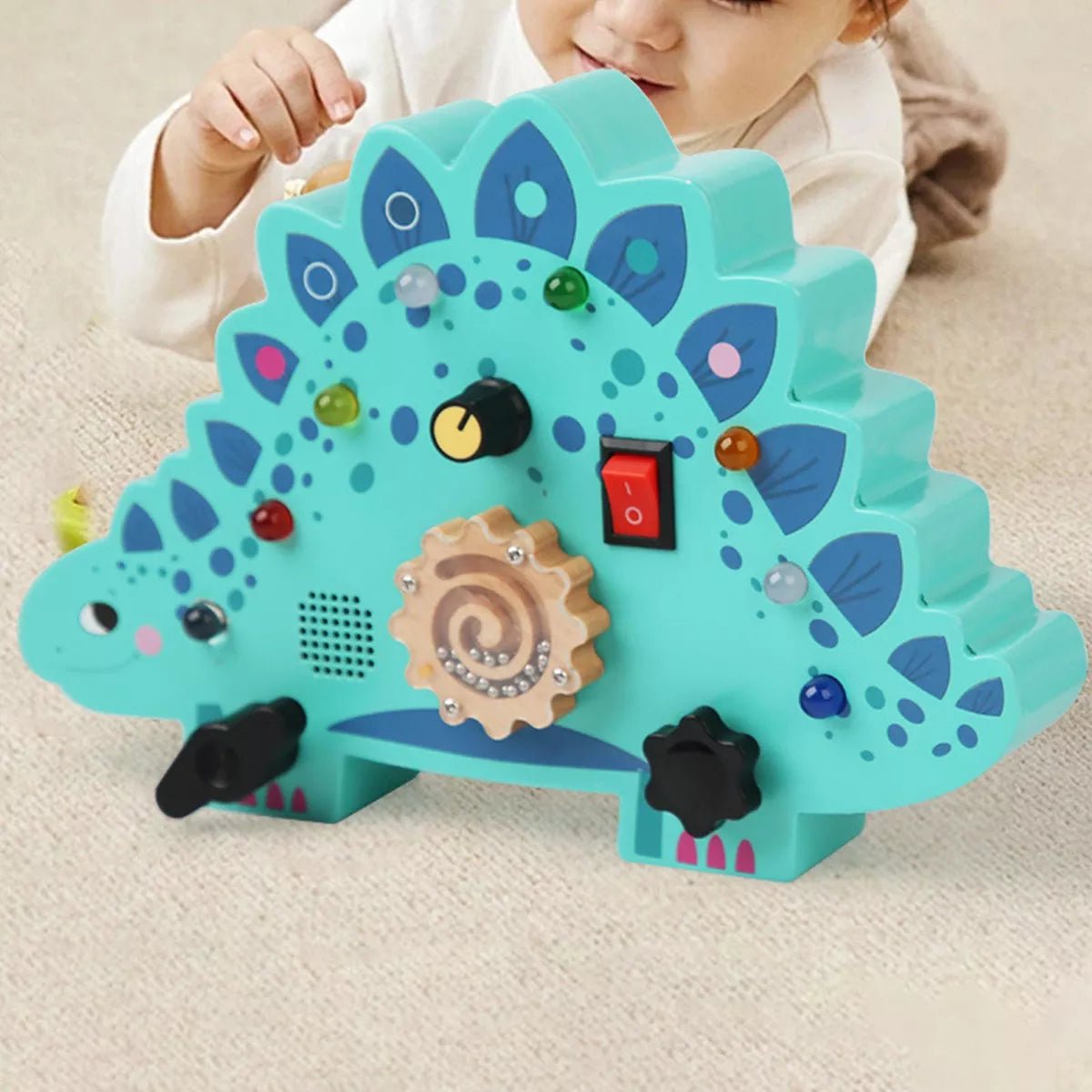 Tableau Montessori - BusyBoardCircuit™ - Stégosaure - Bbcadeaux