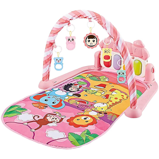 Tapis d’Éveil - KiddoMat™ - Paradis Animalier Rose - Bbcadeaux