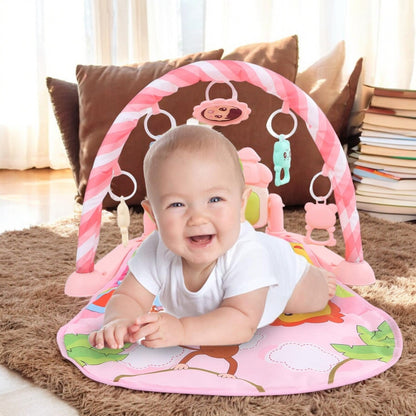 Tapis d’Éveil - KiddoMat™ - Paradis Animalier Rose - Bbcadeaux